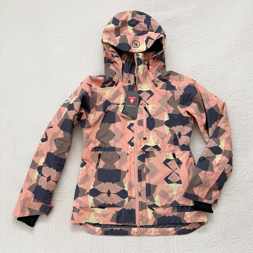Backcountry Women's Crestcruiser Insulated Winter Jacket, Peach Geo Collage Sz S